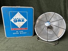 Vintage Camping Gaz Cooking Stove in Carry Tin, Retro 1970s Plus Heater W247