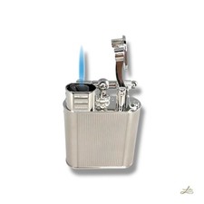 DUNHILL Unique Turbo Lines Flint Lighter – Chrome Jet Torch Flame