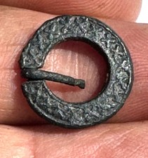 Medieval Decorated Annular Brooch 18mm  Recorded Metal Detector find.