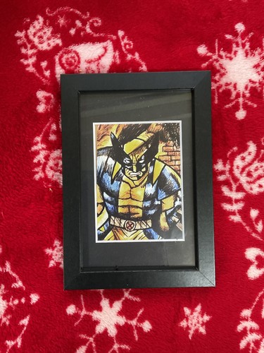 Ooak superhero unique framed - .,