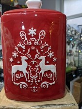 Red Reindeer Cookie Jar /