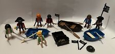 Playmobil Pirate Bundle - Boats, Treasure, Figures, Weapons, Flags, Hats