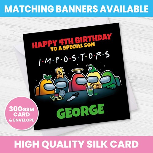 Personalised among birthday - among, us