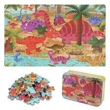 Dinosaur Jigsaw Travel Tin 60