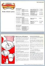 Ready Reckoner : Pastry #91 Alison Burts Super Saving Cookery Guide Recipe Card