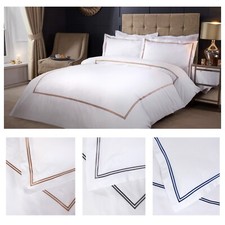 Duvet Set Embroidered Quilt Cover with Oxford Pillow Cases - Mayfair