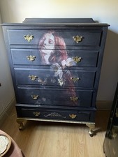 Chest Of Drawers Serene Thoughts Upcycled Hand Painted