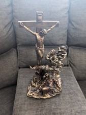 Crucifixion Scene Statue Gold