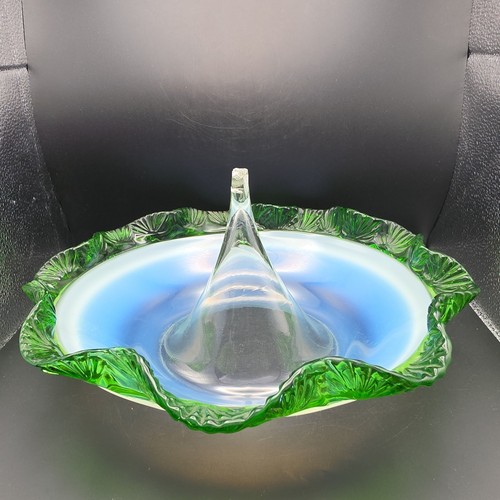 Antique large green - green, opalescent