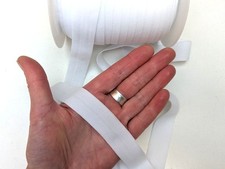 Fold over elastic 20mm white super soft lingerie hair ties headband per 5 metres