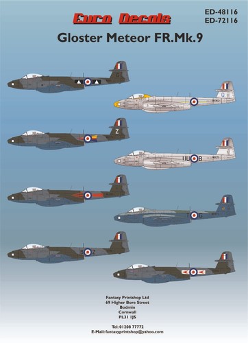 Euro decals gloster meteor - euro,