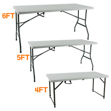 CATERING CAMPING HEAVY DUTY FOLDING TRESTLE TABLE PICNIC BBQ PARTY 4FT 5FT & 6FT