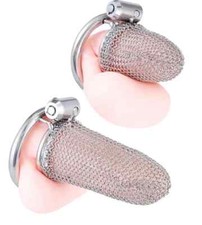 Metal Mesh Male Chastity Cage