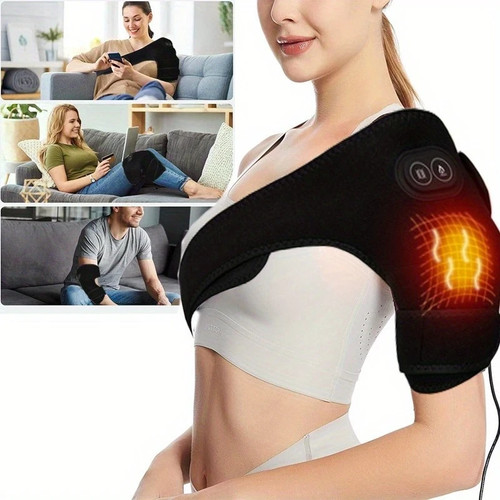New heated shoulder brace - new,