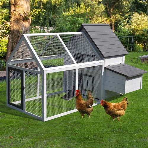 Pawhut wooden chicken coop - chicken, hen