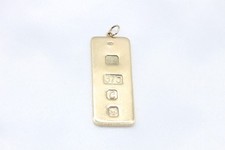 9ct Yellow Gold Ingot Pendant