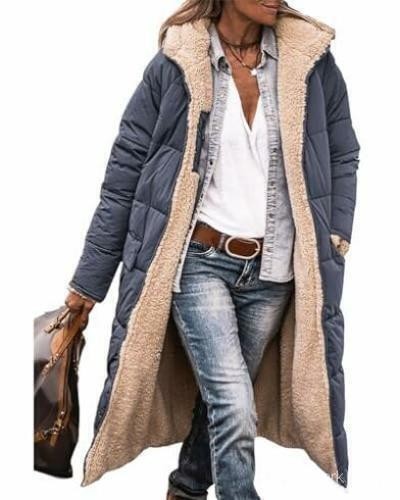 Ladies long coats fleece - ladies,
