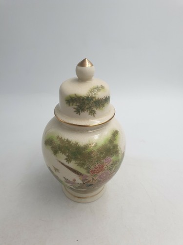 Japanese satsuma temple jar - japanese,