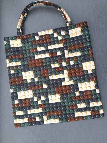 Camouflage lego brick fabric - camouflage,