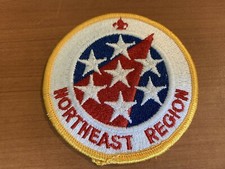 BSA, 1980’s Northeast Region Patch, V3 (Red FDL at Top, Seven Stars)