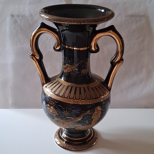 Vintage ceramic amphora vase - ceramic,