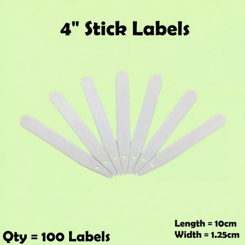 100 seed labels - 4", white