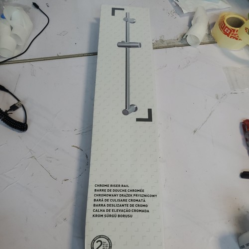 Chrome shower riser bar kit - chrome,