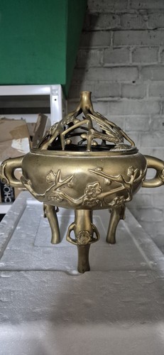 Antique bronze incense - incense, burner
