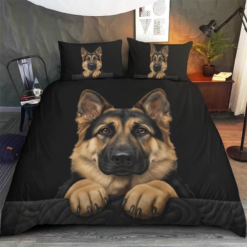 Black quilt duvet - 3d,