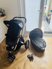 Quinny Buzz Stroller Pram with Carrycot and Footmuff In Grey