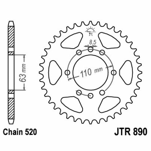 Steel crown teeth - crown, 45