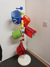 Ikea kids free standing coat stand with 6 x hanging bags