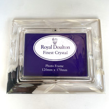 Vintage Royal Doulton Finest Crystal Glass Picture/ Photo Frame