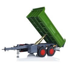 LESU 1/14 2Axle RC Metal Trailer Hydraulic Dump Trailer for Tractor Truck Dumper