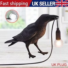 Resin Lucky Bird Crow Wall-Lamp Auspicious Bird Table Lamp Bedside Night Light