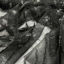 Silver Gem Stones Organza