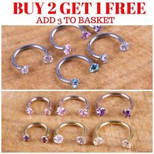 CZ Horseshoe Gem Piercing