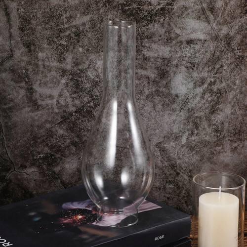 Clear oil lamp chimney glass - chimney,
