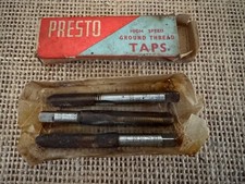 Presto 1/4" BSF Set of Taps - made in England!! - New Very Old Stock