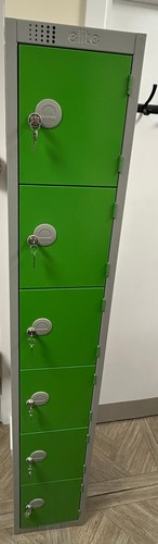 Elite green metal locker - green, 6