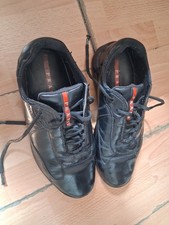 Prada Black Leather Trainers