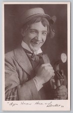 Harry Lauder comic RPPC Rotary 1162.V 'D'ye Know This' hammer pose