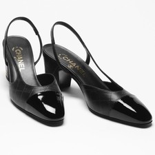 CHANEL BLACK EMBOSSED LEATHER