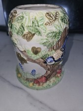 VINTAGE ANNIE ROWE BIRD DESIGN CERAMIC VASE VILLAGE COLLECTION WESTERN HOUSE