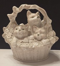Vintage 3 Kittens in a Basket