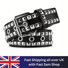 Unisex Leather Belt 2 Row