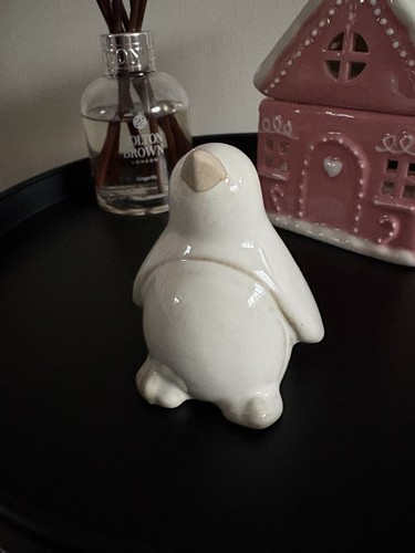 Ceramic white penguin - ceramic,