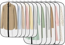12 Pack M+L Hanging Suit Bags
