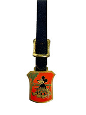 1934  DISNEY ENGLISH VERSION POCKETWATCH FOB  WITH MICKEY AND PLUTO