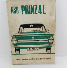 NSU Prinz 4L Audi Owners Handbook And After Sales Service Booklet